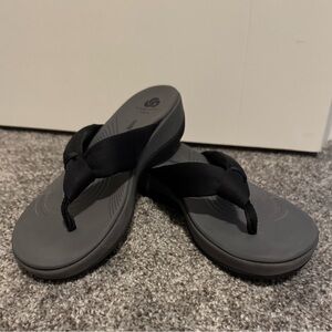Cloudsteppers by Clarks Black and Gray Sandals